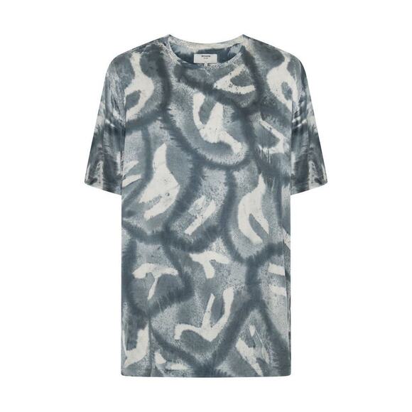 One Teaspoon Free People‎ Reflection Hand Printed Satin Tee in Black Size SM NWT - Picture 3 of 10